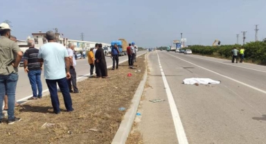 Motosiklet sürücüsü feci şekilde can verdi