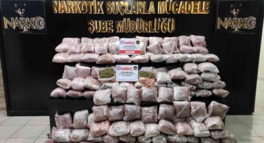 104 kilo ‘skunk' ele geçirildi