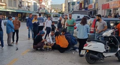 Otomobille motosiklet çarpıştı:1 yaralı