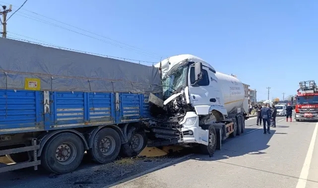 LPG Tankeri Tıra Çarptı! 1 Ölü, 1 Yaralı