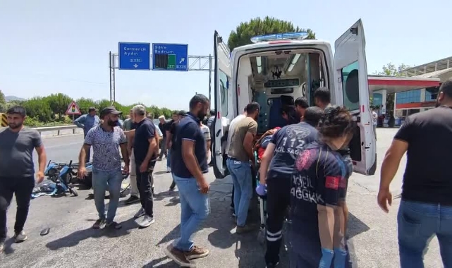 Karşı Şeride Geçen Motosikletliye Otomobil Çarptı