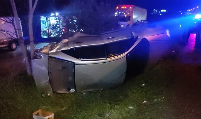 Çarpışmanın Etkisiyle Savrulup Takla Attı:1 Ölü