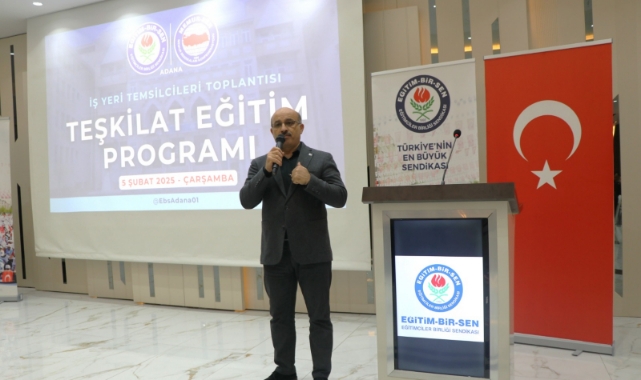 Eğitim-Bir-Sen Adana Şubesi İş Yeri Temsilcilerine Teşkilat Eğitimi Verdi