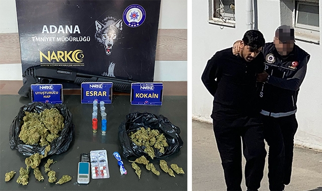 Ofiste Uyuşturucu ve Silah Ele Geçirildi:1 Gözaltı