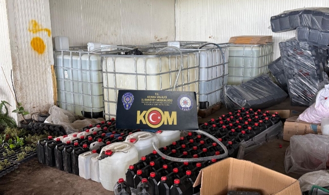 10 Bin 120 Litre Kaçak Etil Alkol Ele Geçirildi