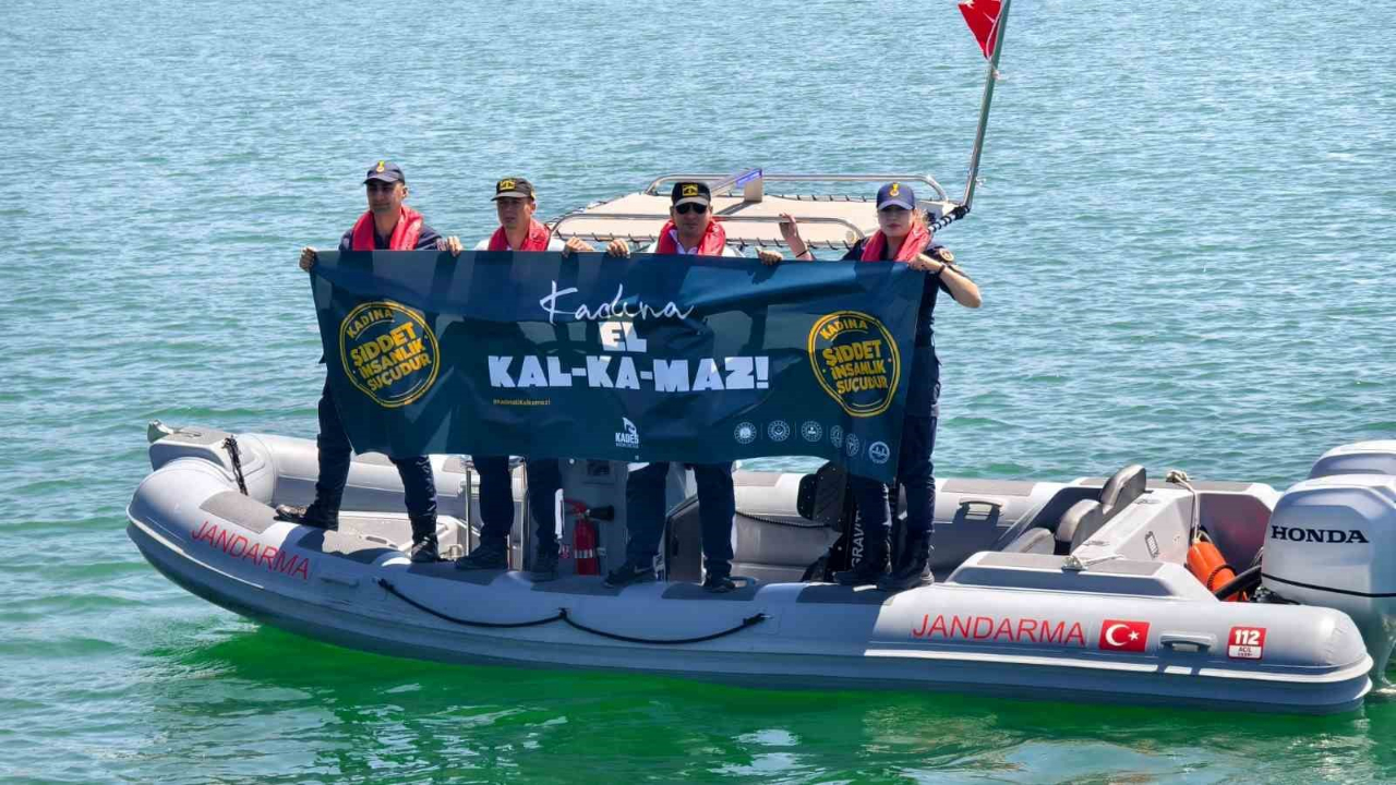Jandarmadan Anlamlı Mesaj:Kadına El Kalkmaz"