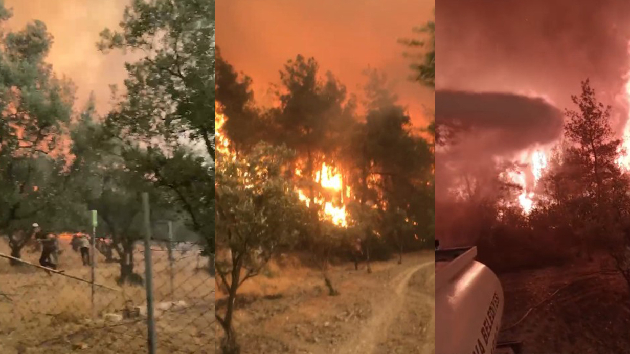 Alevlerin Arasındaki Dehşet Anları Kamerada