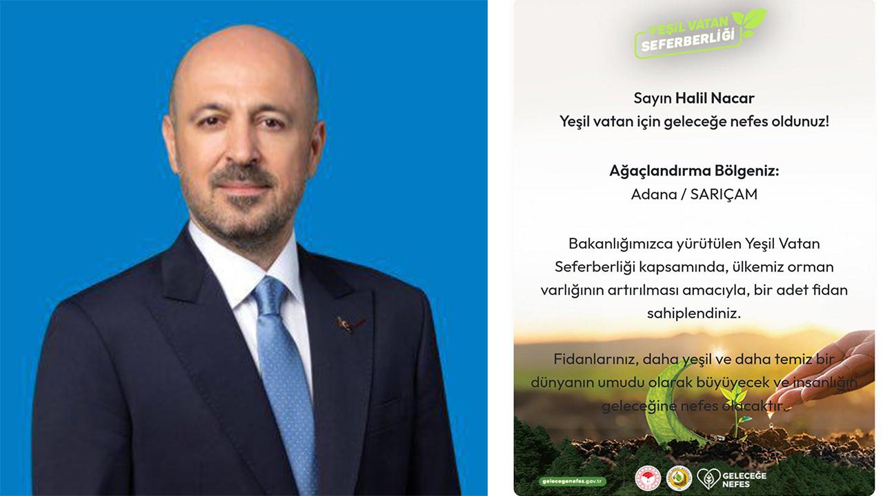 Nacar’dan ''Yeşil Vatana'' Destek