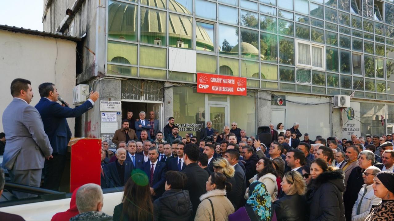 “CHP’Lİ BULUT’UN KOZAN ZİYARETİ MİTİNGE DÖNDÜ”