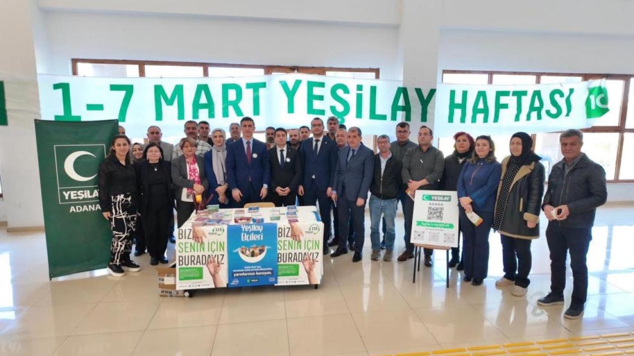 Yüreğir Kaymakamlığı'nda Yeşilay Haftası Standı Açıldı
