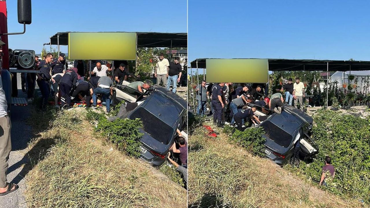 Otomobil Su Kanalına Devrildi; Anne İle Kızı Öldü