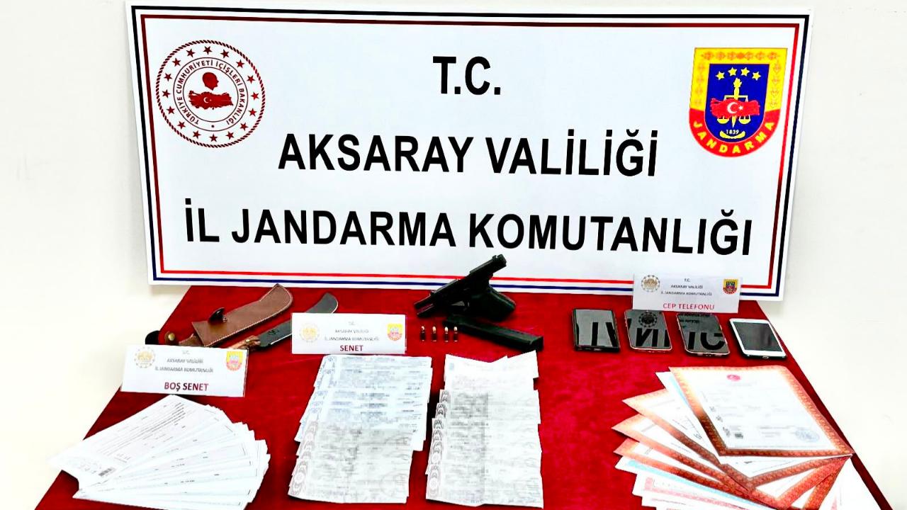 Aksaray'da Tefecilere Jandarma Baskını