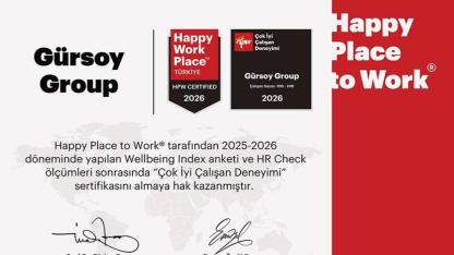 Gürsoy Grup, “Türkiye’nin En Mutlu İş Yerleri 2026” Listesinde:İnsan Odaklı Kültür, Yeni Ödüllerle Taçlandı